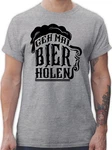 Shirtracer T-Shirt Geh mal Bier holen Party & Alkohol Herren schwarz