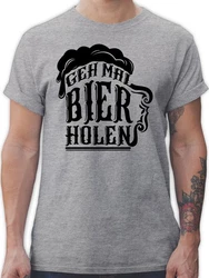 Shirtracer T-Shirt Geh mal Bier holen Party & Alkohol Herren schwarz