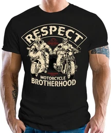 T-Shirt fr Motorrad Fans: Respect - Motorcycle Brotherhood