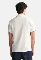 GANT Poloshirt TIPPING PIQUE RUGGER weiß