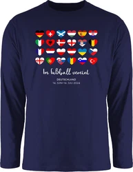 Shirtracer Rundhalsshirt Im Fußball Vereint Deutschland EM 2024 Fanartikel Dunkelblau