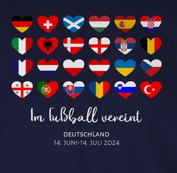 Shirtracer Rundhalsshirt Im Fußball Vereint Deutschland EM 2024 Fanartikel Dunkelblau