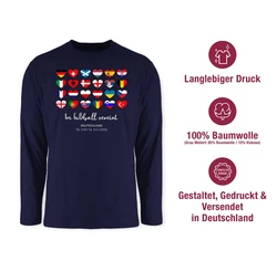 Shirtracer Rundhalsshirt Im Fußball Vereint Deutschland EM 2024 Fanartikel Dunkelblau