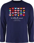 Shirtracer Rundhalsshirt Im Fußball Vereint Deutschland EM 2024 Fanartikel Dunkelblau