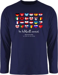 Shirtracer Rundhalsshirt Im Fußball Vereint Deutschland EM 2024 Fanartikel Dunkelblau