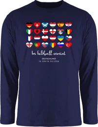 Rundhalsshirt Im Fuball vereint - Deutschland EM 2024 Lnder 2024 Fussball EM Fanartikel