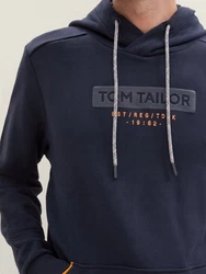 TOM TAILOR Hoodie mit Logoprint Dunkelblau