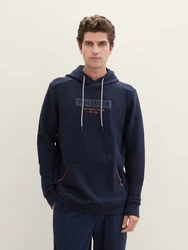 TOM TAILOR Hoodie mit Logoprint Dunkelblau