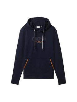 TOM TAILOR Hoodie mit Logoprint Dunkelblau