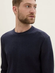 TOM TAILOR Strickpullover mit Rundhalsausschnitt 
