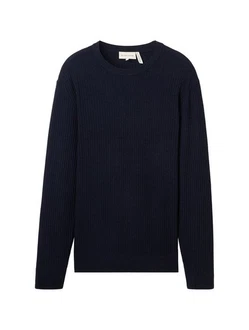 TOM TAILOR Strickpullover mit Rundhalsausschnitt TOM TAILOR Strickpullover mit Rundhalsausschnitt