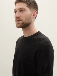 TOM TAILOR Strickpullover mit Rundhalsausschnitt 