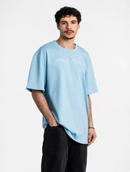 Karl Kani T-Shirt Autograph Heavy Jersey Hellblau/Blau