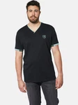 Charles Colby T-Shirt EARL EWAN mit V-Ausschnitt Türkis/Blau/Schwarz