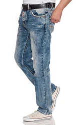 Cipo & Baxx Straight-Jeans Regular Fit Blau/Hellblau