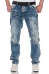 Cipo & Baxx Straight-Jeans Regular Fit Blau/Hellblau