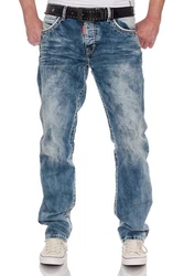 Cipo & Baxx Straight-Jeans Regular Fit Blau/Hellblau