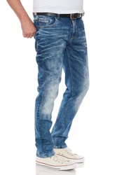 Cipo & Baxx Slim-fit Jeans im klassischen 5-Pocket Style Blau/Hellblau