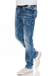 Cipo & Baxx Slim-fit Jeans im klassischen 5-Pocket Style Blau/Hellblau