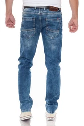 Cipo & Baxx Slim-fit Jeans im klassischen 5-Pocket Style Blau/Hellblau