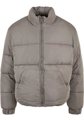 URBAN CLASSICS Herren Cropped Down Jacket (1-St) Braun/Grau/Khaki/Beige