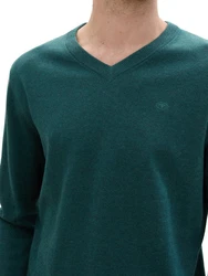 TOM TAILOR Pullover Dunkelgrün/Grün/Khaki/Türkis