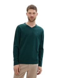 TOM TAILOR Pullover Dunkelgrün/Grün/Khaki/Türkis