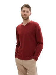 TOM TAILOR Pullover Dunkelrot/Braun/Rot/Bordeaux