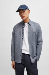 BOSS Hemd Rickert Dunkelblau/Grau/Blau/Hellblau