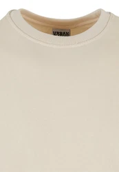 URBAN CLASSICS T-Shirt Light Terry Crew Khaki/Beige/Weiß