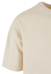 URBAN CLASSICS T-Shirt Light Terry Crew Khaki/Beige/Weiß