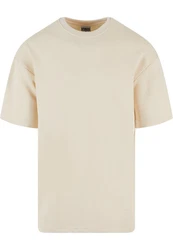 URBAN CLASSICS T-Shirt Light Terry Crew Khaki/Beige/Weiß