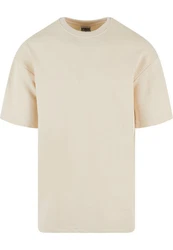 URBAN CLASSICS T-Shirt Light Terry Crew Khaki/Beige/Weiß