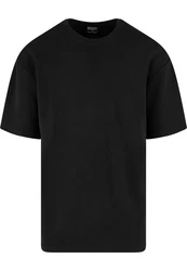 URBAN CLASSICS T-Shirt Light Terry Crew Schwarz