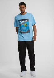 Upscale by Mister Tee T-Shirt PlayLit Heavy Oversize Tee Hellblau/Blau