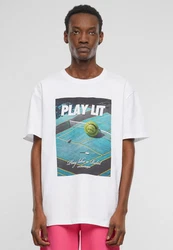 Upscale by Mister Tee T-Shirt PlayLit Heavy Oversize Tee Blau/Weiß