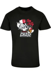 ABSOLUTE CULT T-Shirt Tom and Jerry Chase Silber/Grau/Rot/Dunkelrot