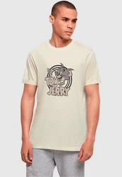 ABSOLUTE CULT Herren Tom and Jerry Circle T-Shirt Grau/Weiß/Khaki