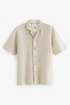 Next Kurzarmhemd Jersey-Hemd Beige/Khaki/Weiß/Braun/Rot Next Kurzarmhemd Jersey-Hemd Beige/Khaki/Weiß/Braun/Rot