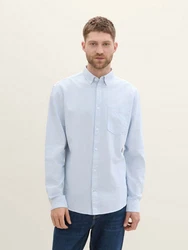 TOM TAILOR Langarmhemd Hellblau/Blau