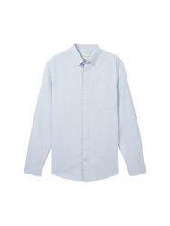 TOM TAILOR Langarmhemd Hellblau/Blau
