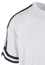 URBAN CLASSICS T-Shirt Oversized Stripes Mesh Tee Weiß/Dunkelblau/Creme/Grau/Schwarz/Hellgrau