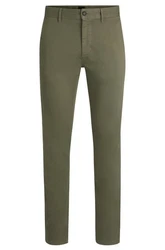 BOSS ORANGE Chinos Chino Slim Dunkelgrün/Khaki