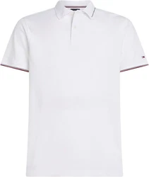Tommy Hilfiger Poloshirt TOMMY FLAG TIPPED REG POLO Weiß/Creme