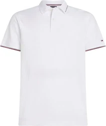 Tommy Hilfiger Poloshirt TOMMY FLAG TIPPED REG POLO Weiß/Creme