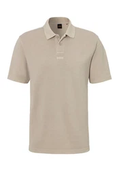BOSS ORANGE Poloshirt Pe__Dye mit Polokragen Khaki/Braun/Beige