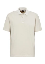 BOSS ORANGE Poloshirt Pe__Dye mit Polokragen Khaki/Braun/Beige