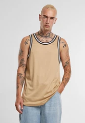 URBAN CLASSICS Herren Mesh Tanktop Beige/Khaki/Braun
