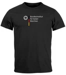 MoonWorks Print-Shirt Herren T-Shirt Bundesinstitut für lecker Bierchen Schwarz