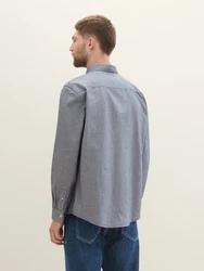 TOM TAILOR Langarmhemd Grau/Blau/Dunkelblau/Hellgrau
